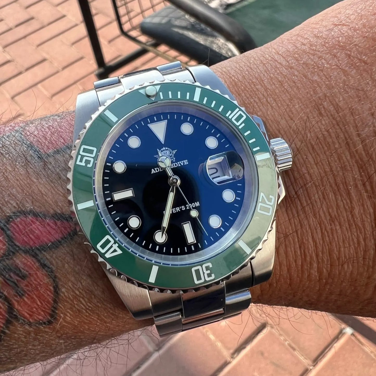ADDIESDIVE MY-H3 - 41mm - Crno/Zelena