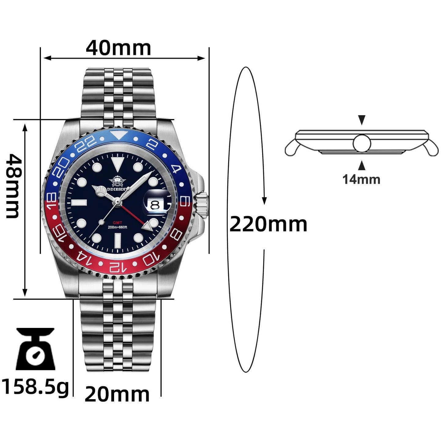 ADDIESDIVE AD2050 - 40mm - Pepsi