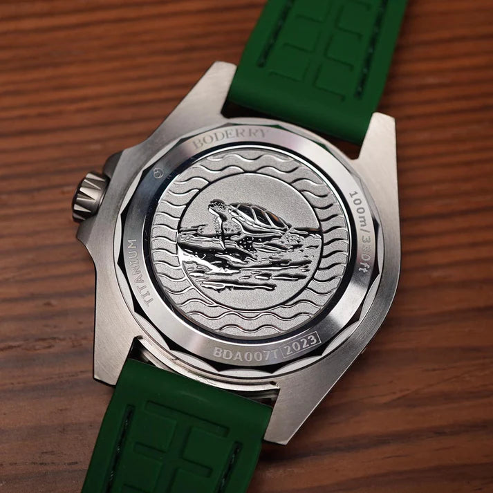 Boderry BDA007T SEATURTLE OCEAN - 40mm - Zelena - Titanium