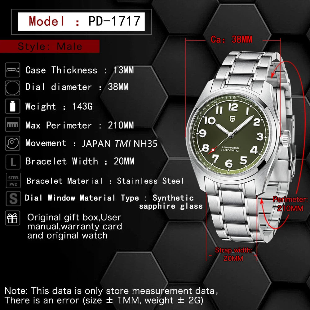 PAGANI DESIGN PD-1717 - 38mm - Zelena