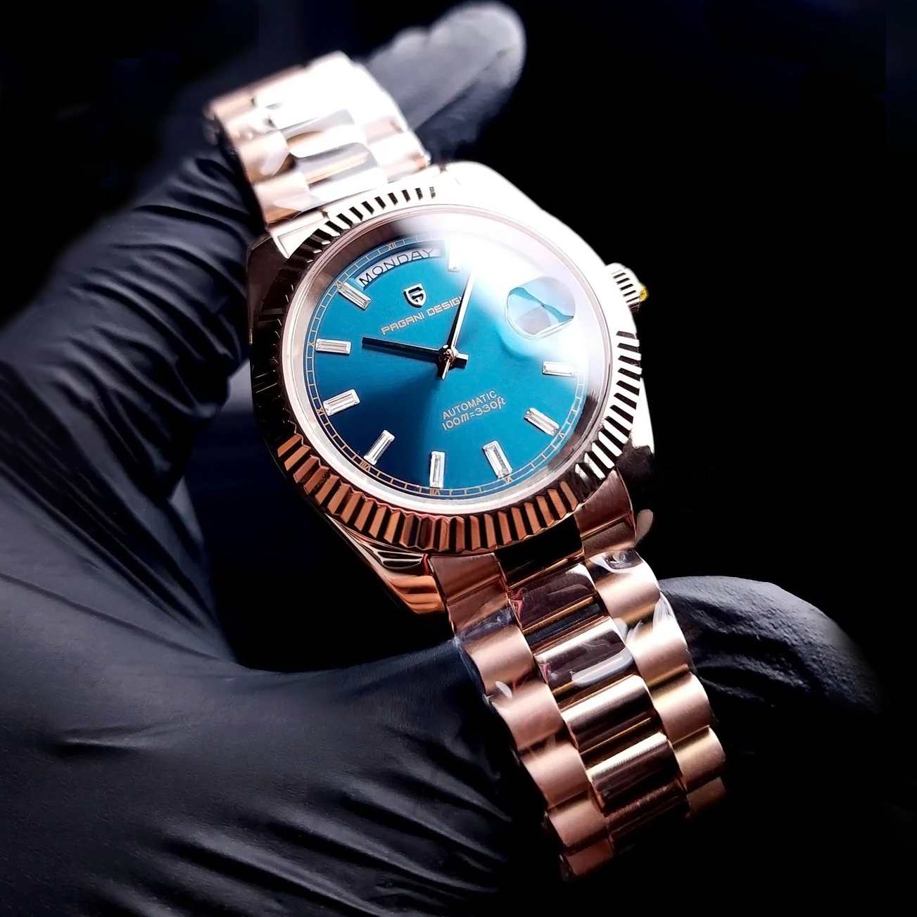 PAGANI DESIGN PD-1752 - 36mm - Roze zlatna/Petrolej