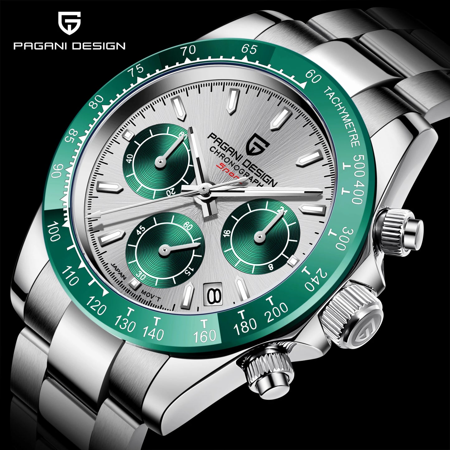 PAGANI DESIGN PD-1644 Sport - 40mm - Zelena