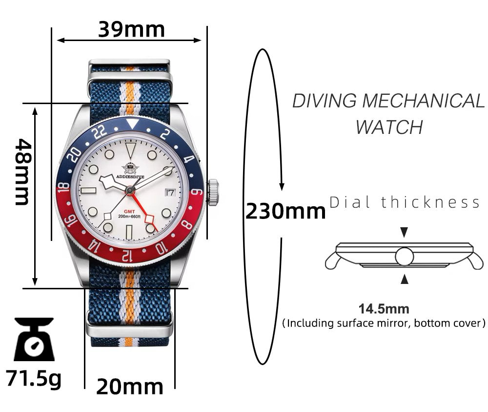 ADDIESDIVE AD2044 - 39mm - Pepsi