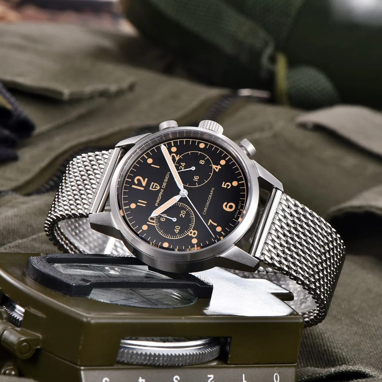 PAGANI DESIGN PD-1708 Chronograph - 38mm - Crna