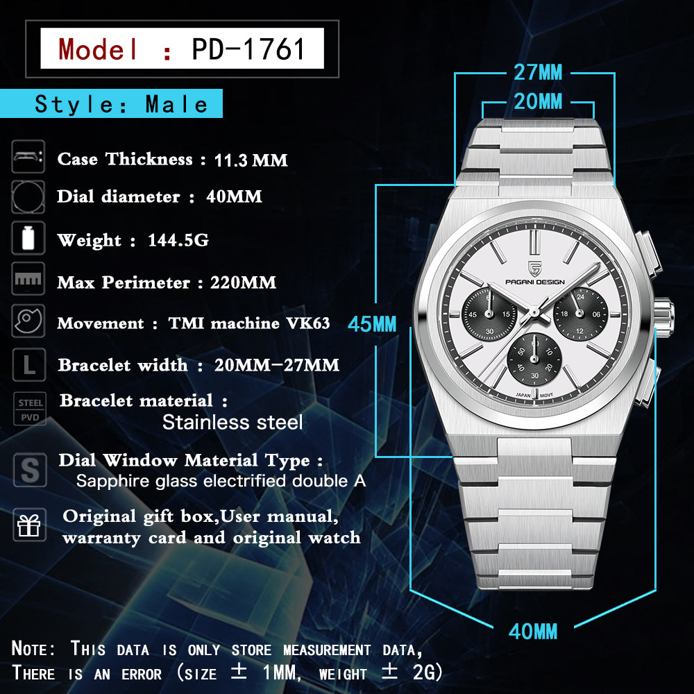 PAGANI DESIGN PD-1761 - Crna