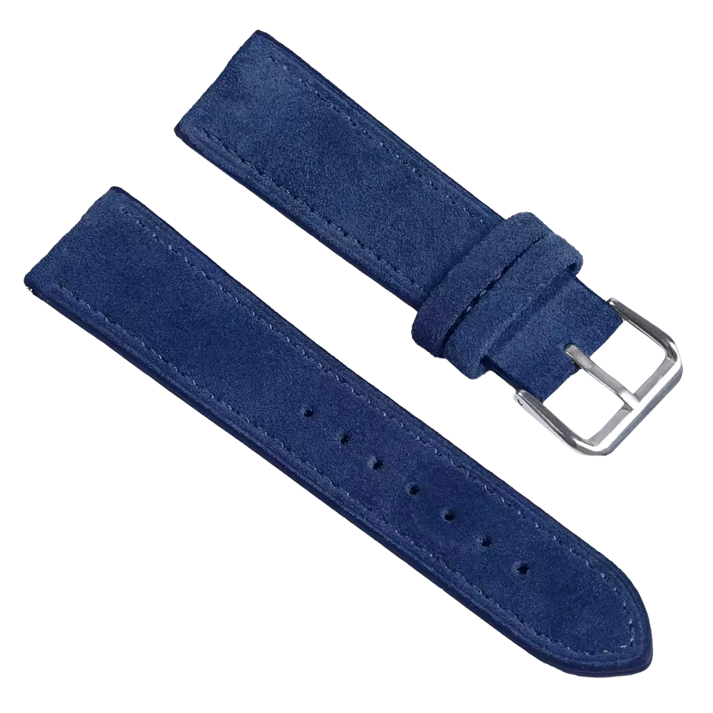 Narukvica za sat - Prevrnuta koža - Tamno plava