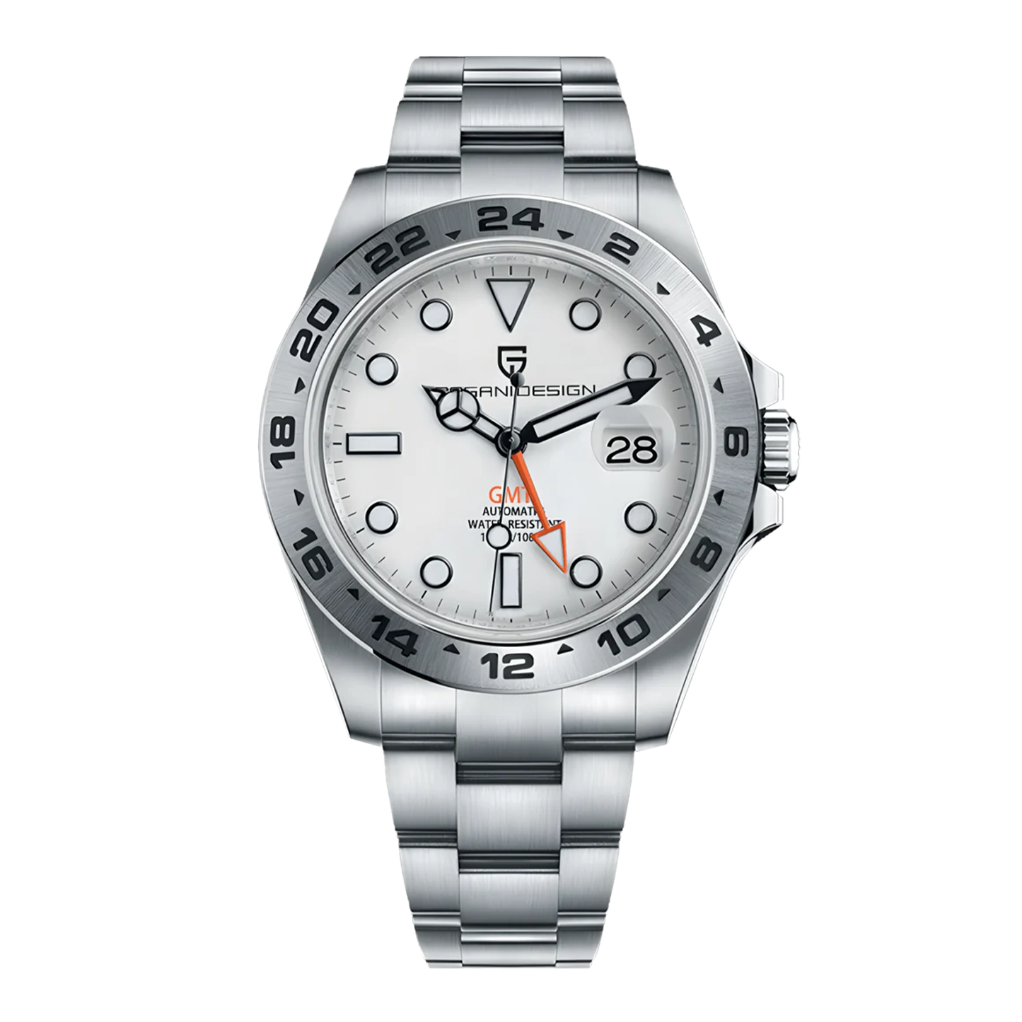 PAGANI DESIGN PD 1762 GMT 40mm Bela Rolex Explorer II Homage EDC Satovi Shop