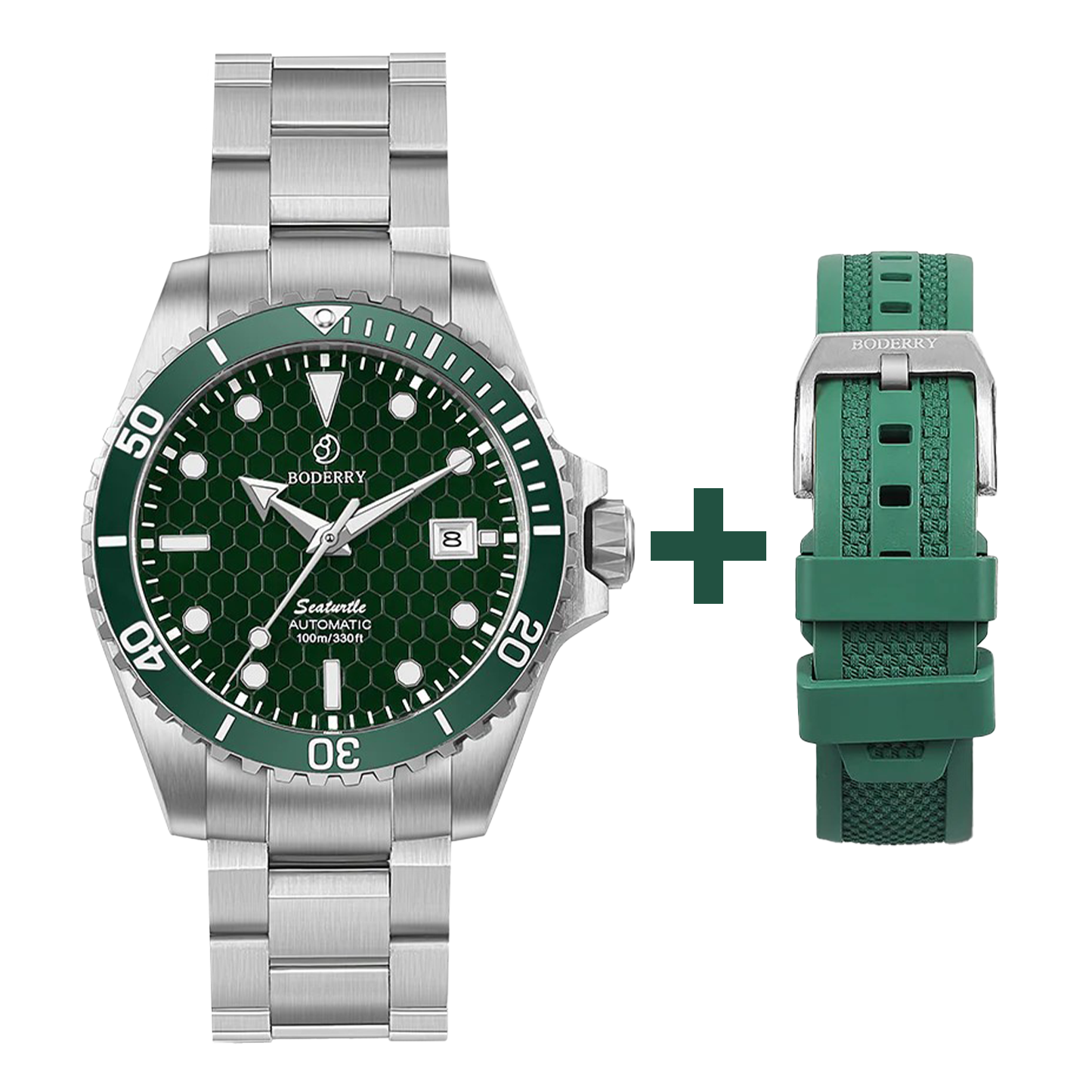 Boderry BDA007T SEATURTLE OCEAN - 40mm - Zelena - Titanium