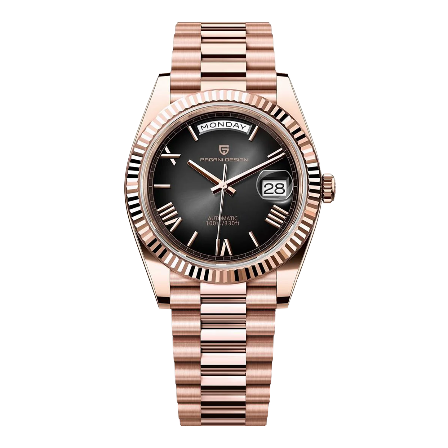 PAGANI DESIGN PD-1752 - 36mm - Roze zlatna/Crna