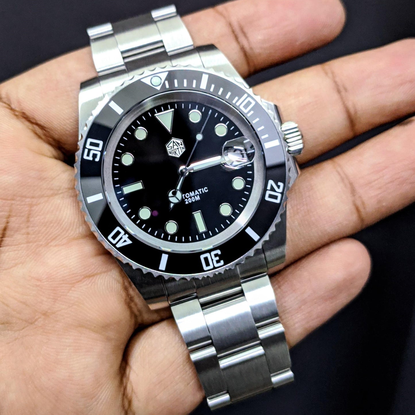 San Martin SN017 Sub Diver - 40.5mm - Crna