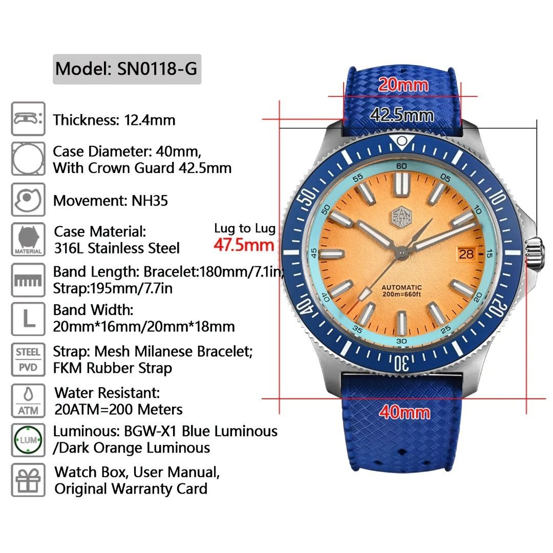 San Martin SN0118 - 40mm - Narandžasta