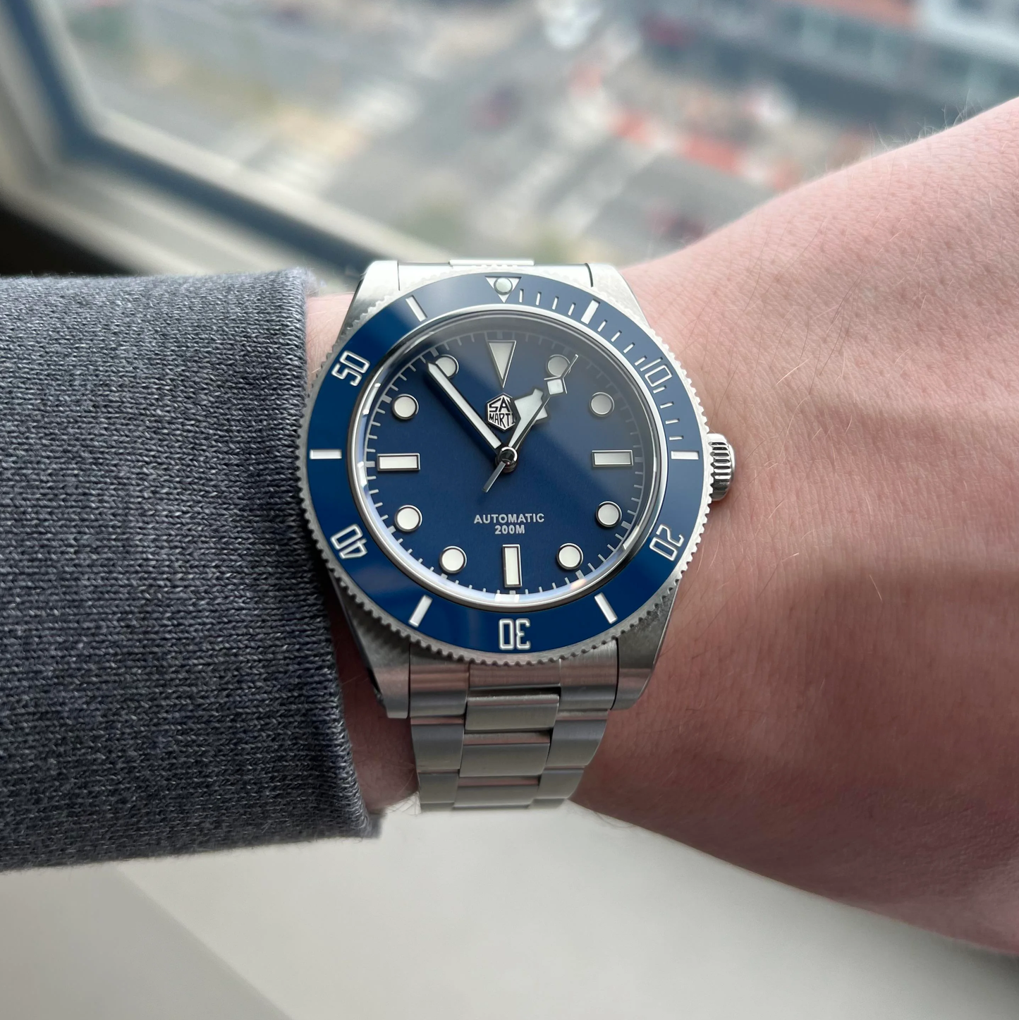 San Martin SN0008-GB Diver - 40mm - Plava