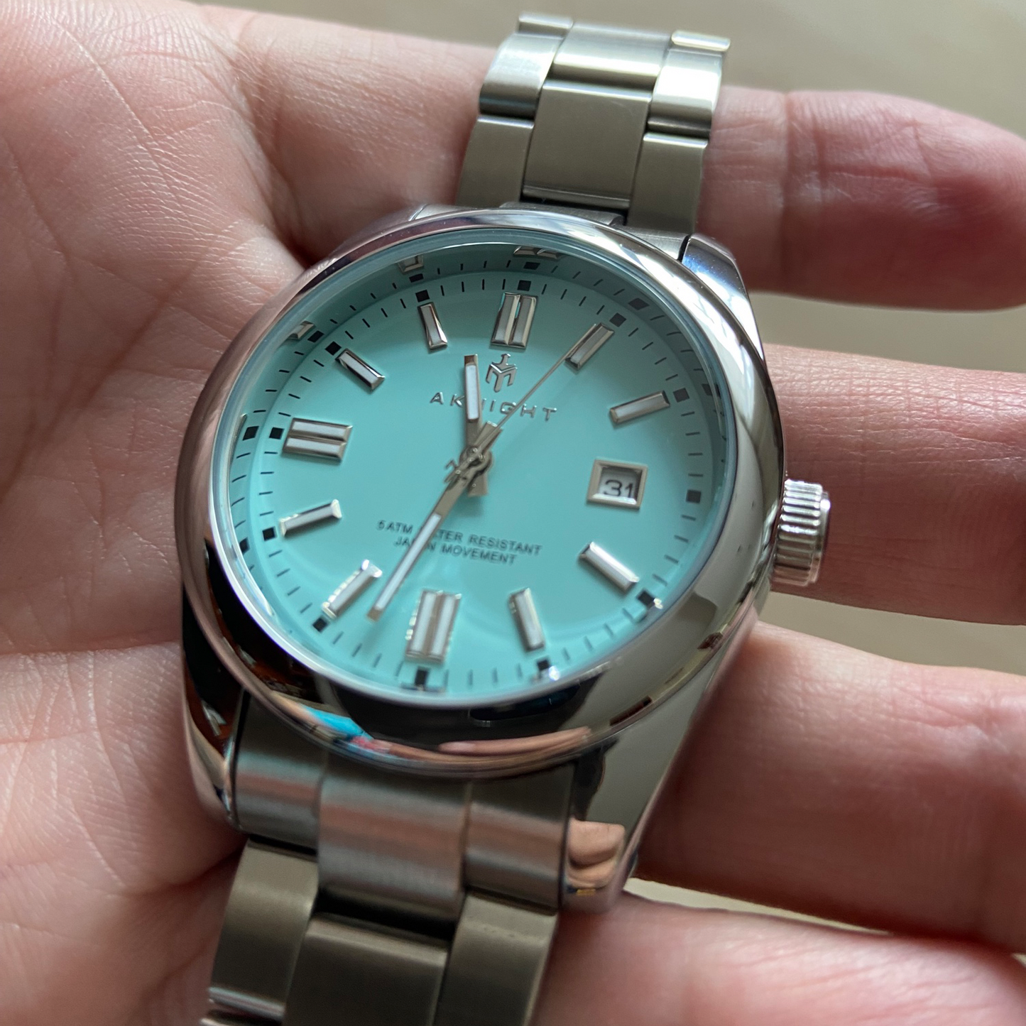 AKNIGHT AK-5185 - Tiffany plava - Rolex OP Homage