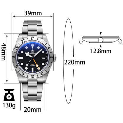 ADDIESDIVE AD2035 - 39mm - Pepsi - TUDOR Black Bay Pro GMT Homage