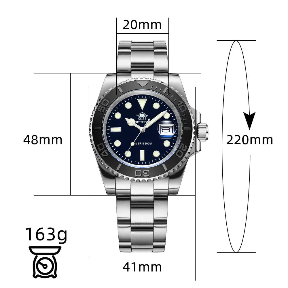 ADDIESDIVE  MY-H3-C - 41mm - Crna - Rolex YACHT-MASTER Homage