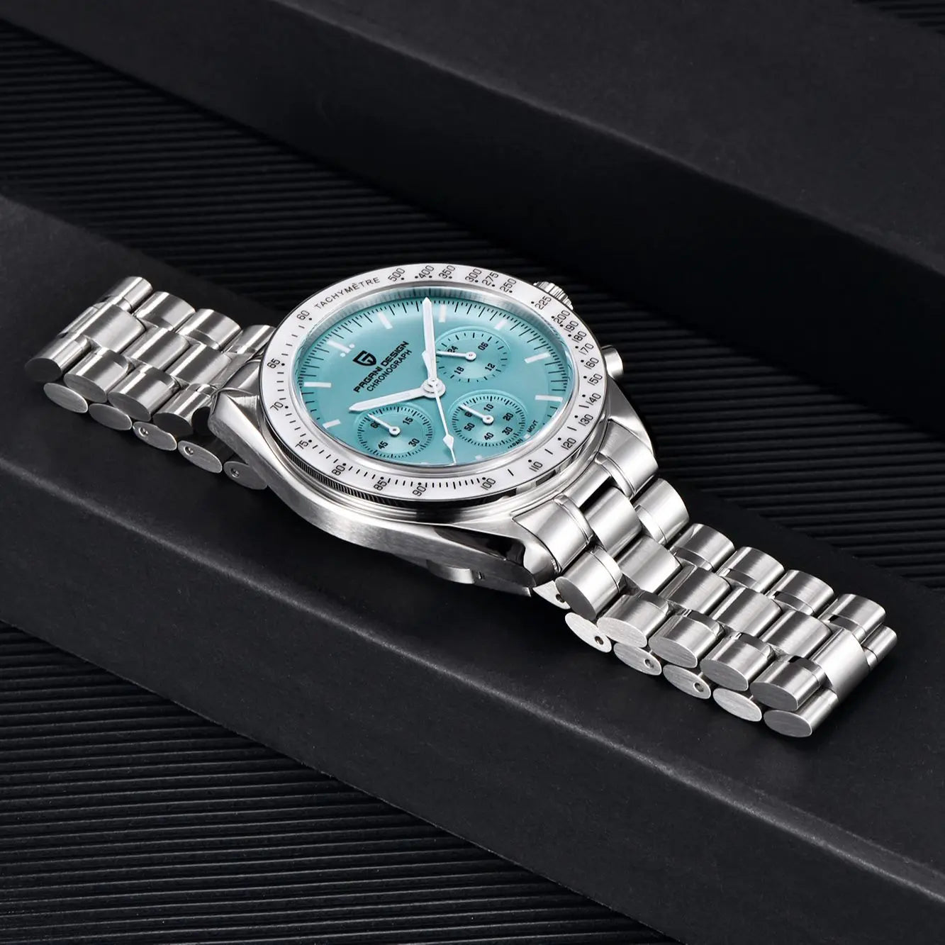 PAGANI DESIGN PD-1701 - 40mm - Tiffany Plava - Omega Speedmaster Moonwatch Homage