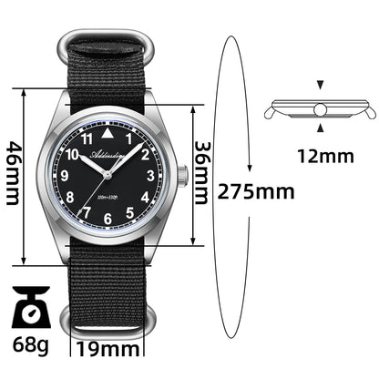 ADDIESDIVE AD2079 - 36mm - Crna