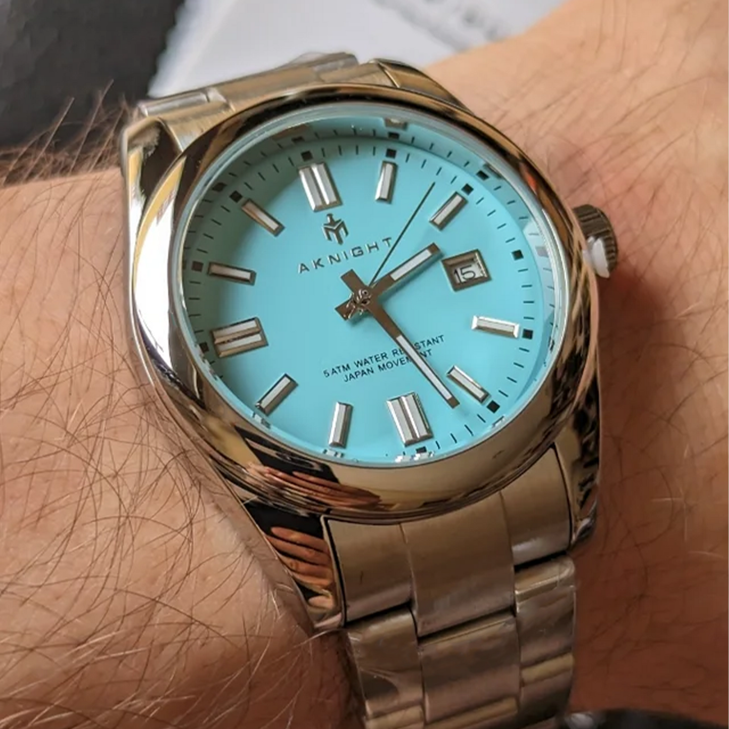 AKNIGHT AK-5185 - Tiffany plava - Rolex OP Homage