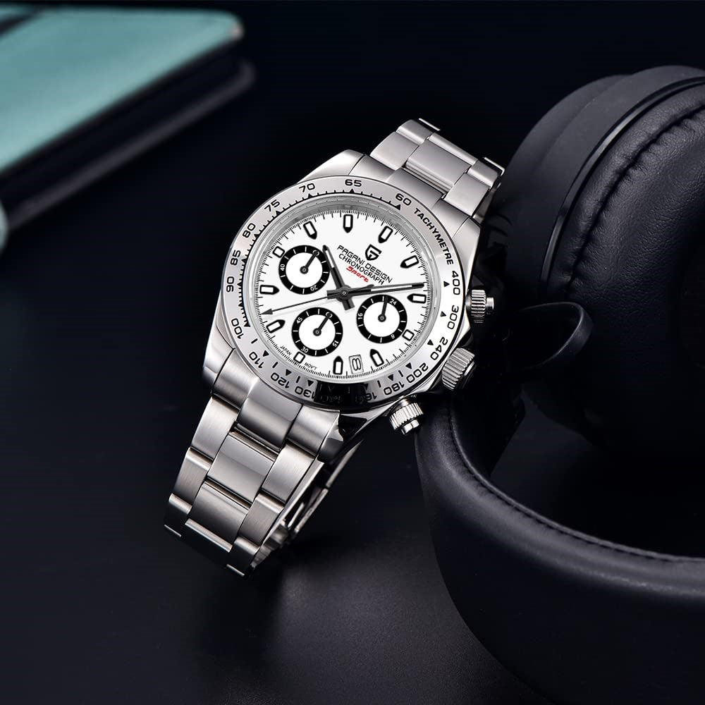 PAGANI DESIGN PD-1727 - 40mm - Beli/Panda - Rolex Daytona Homage