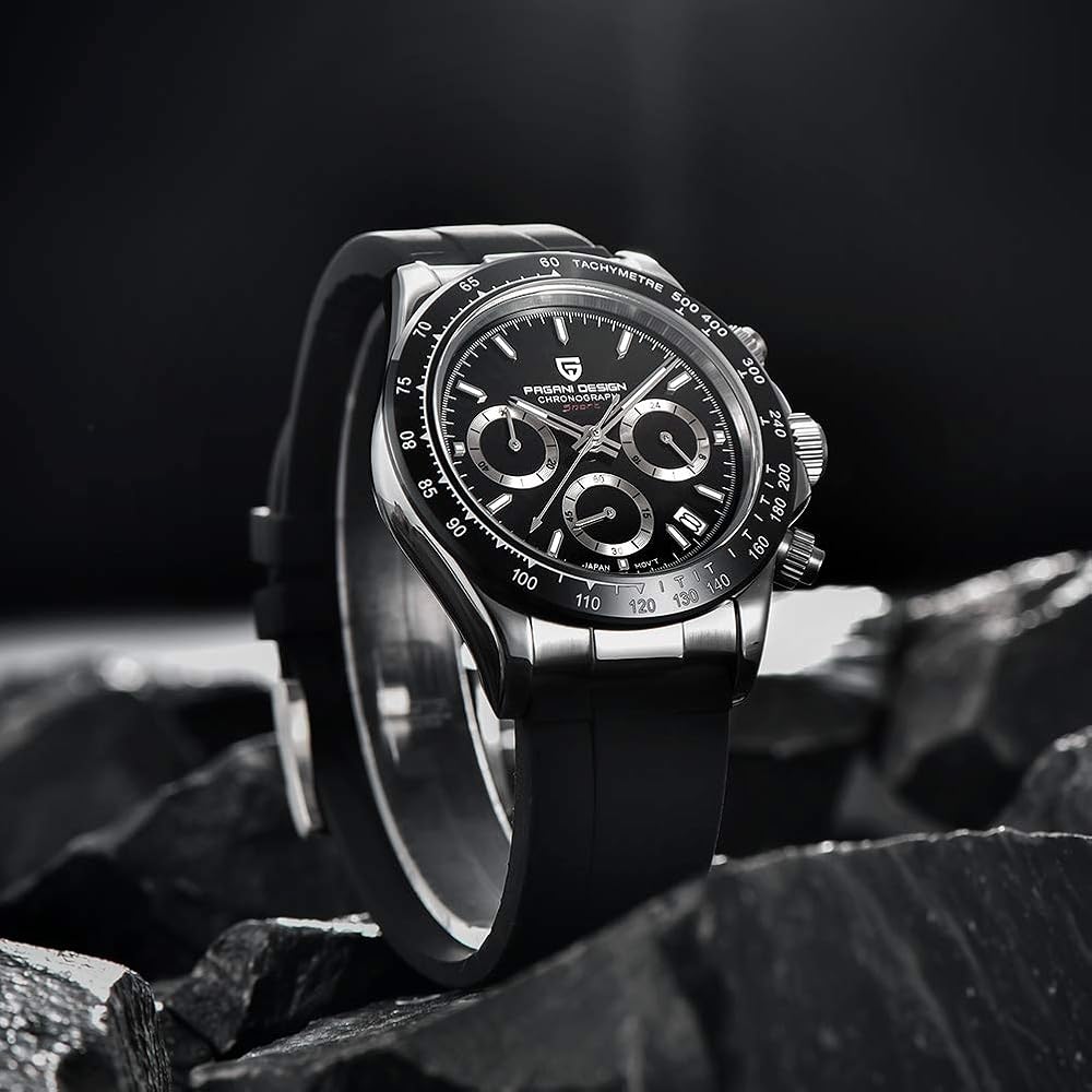 PAGANI DESIGN PD-1664 Sport - 40mm - Crna - Rolex Daytona Homage