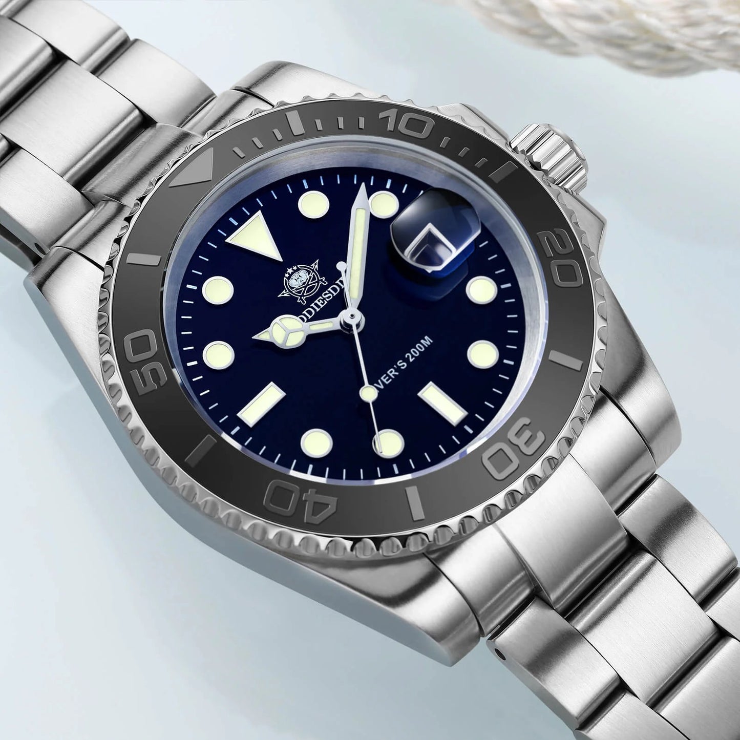 ADDIESDIVE  MY-H3-C - 41mm - Crna - Rolex YACHT-MASTER Homage