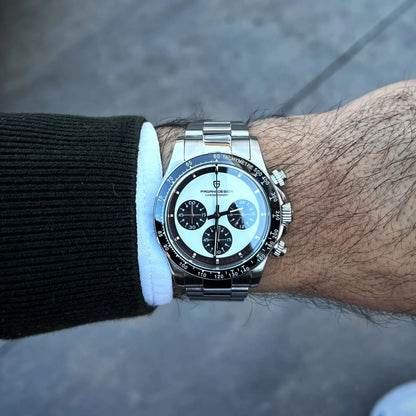 PAGANI DESIGN PD-1676 - 40mm - Beli/Panda - Rolex Daytona Paul Newman Homage