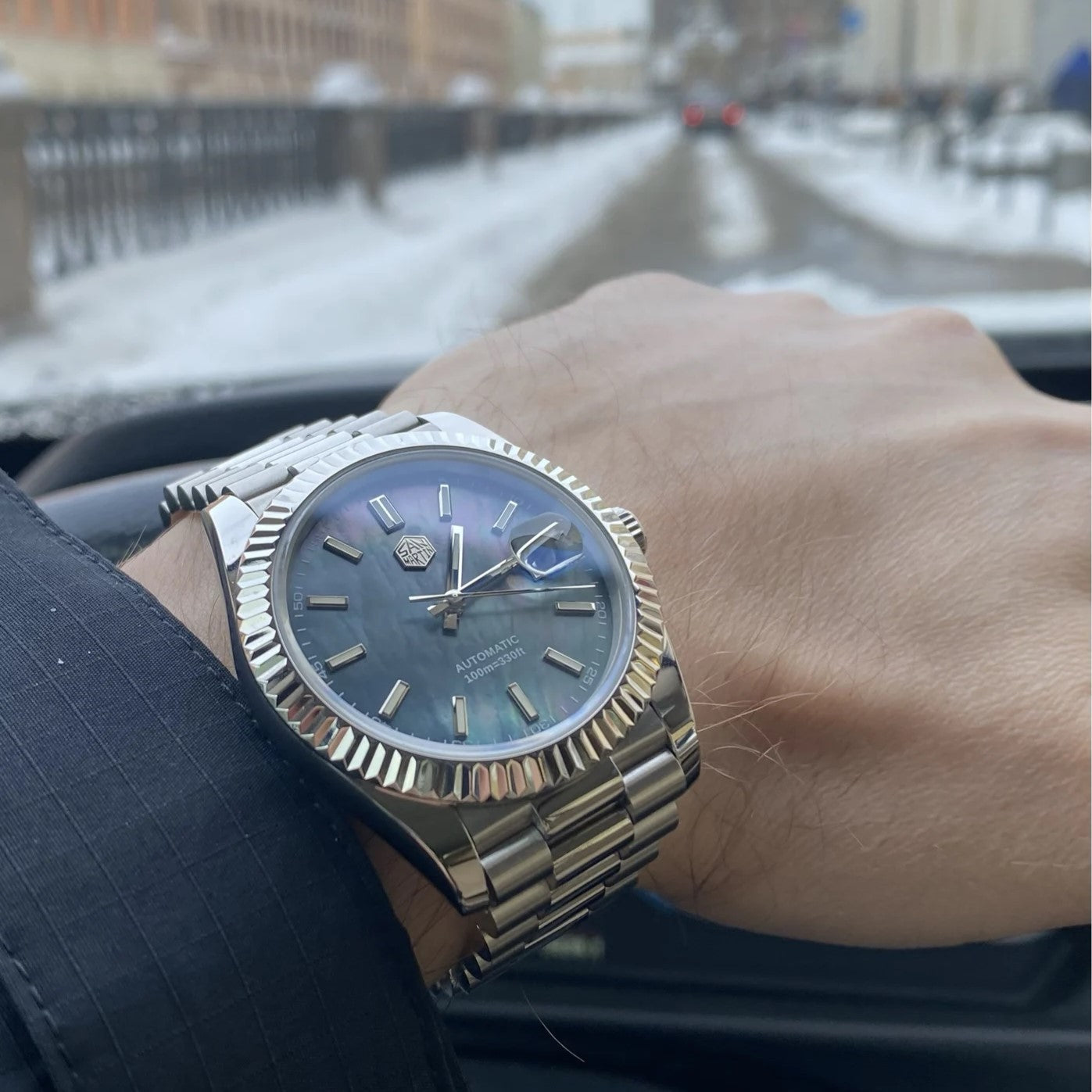 San Martin SN0059-G V2 - 40mm - MOP Plava - Rolex Datejust Homage