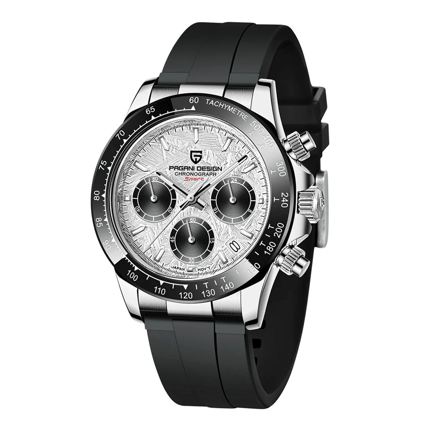 PAGANI DESIGN PD-1664 Sport - 40mm - Meteor bela - Rolex Daytona Homage