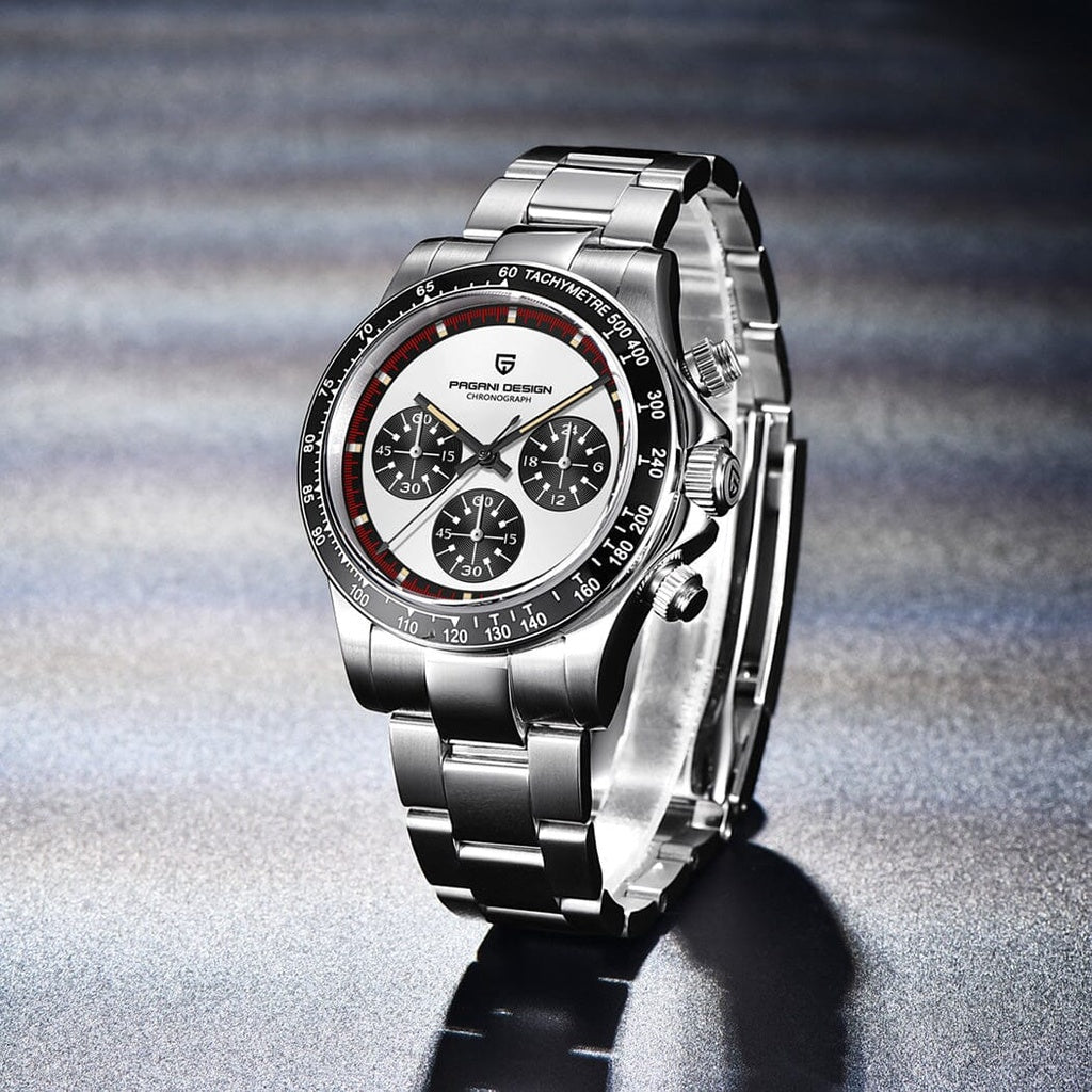 PAGANI DESIGN PD-1676 - 40mm - Beli/Panda - Rolex Daytona Paul Newman Homage