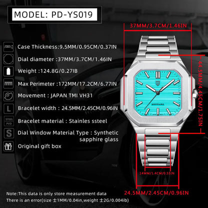 PAGANI DESIGN PD-YS019 - 37mm - Tiffany plava