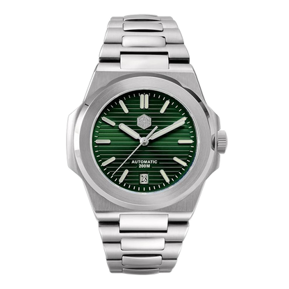 San Martin SN076-G - 42mm- Zelena - Patek Philippe Nautilus Homage