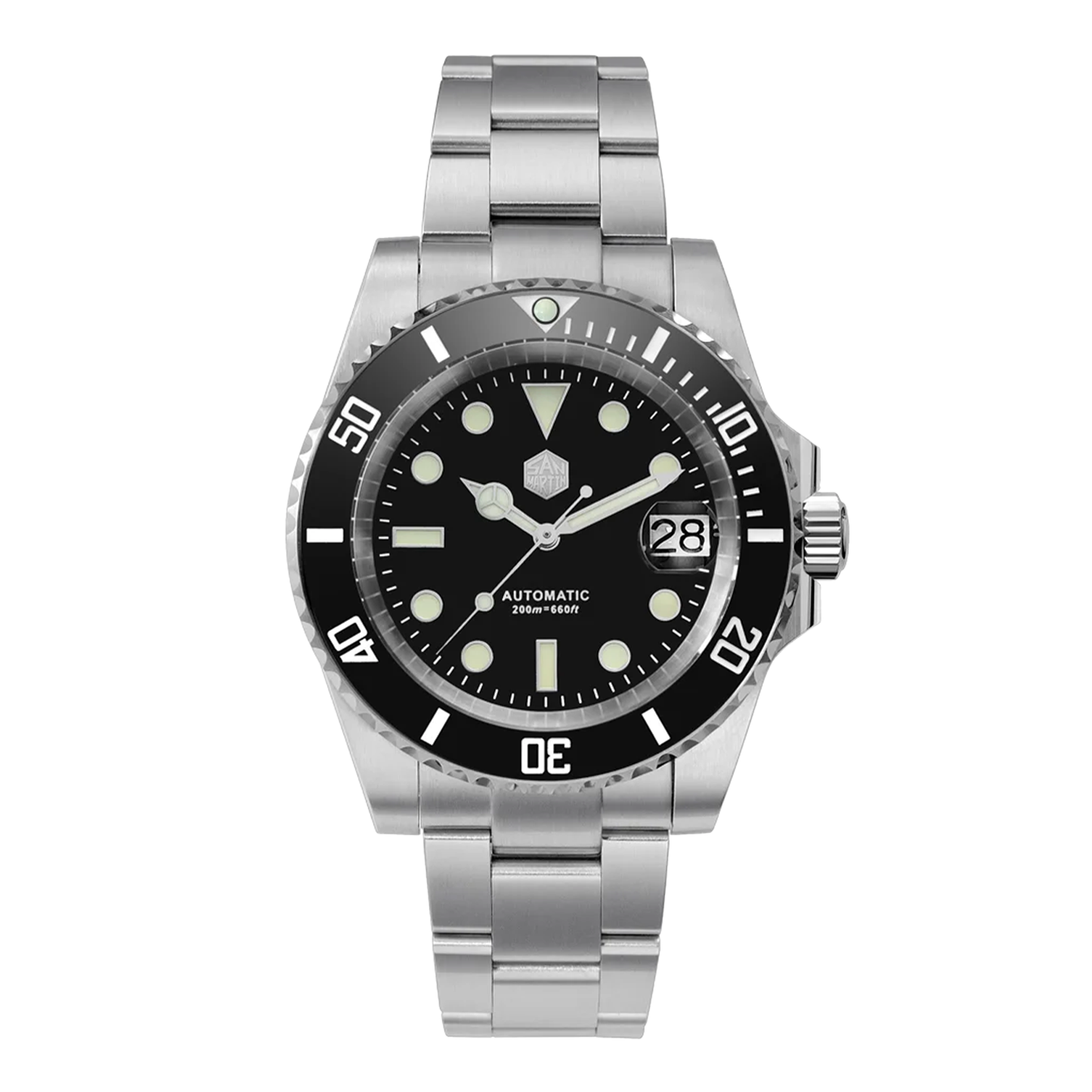 San Martin SN017 Sub Diver - 40.5mm - Crna - Rolex Submariner Homage