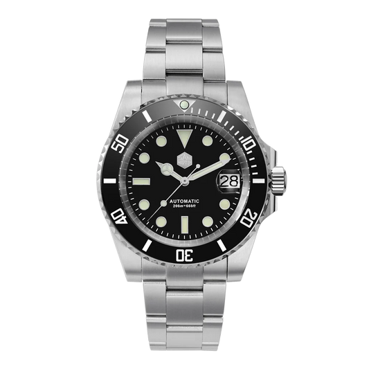 San Martin SN017 Sub Diver - 40.5mm - Crna - Rolex Submariner Homage