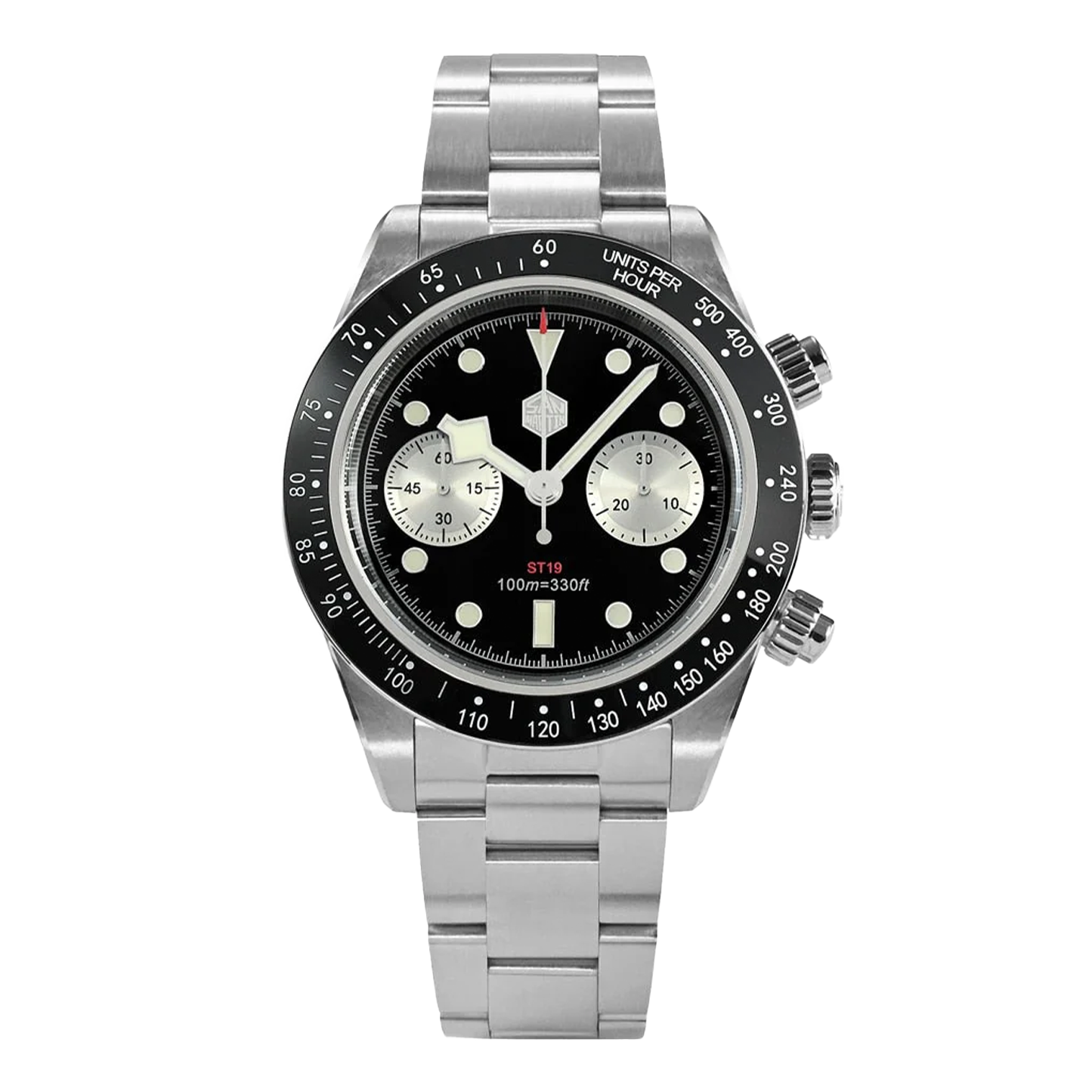 San Martin SN0052-G-JS - 40mm - Crna - Tudor Black Bay Chrono Homage