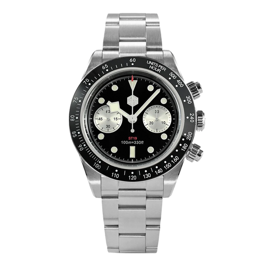 San Martin SN0052-G-JS - 40mm - Crna - Tudor Black Bay Chrono Homage