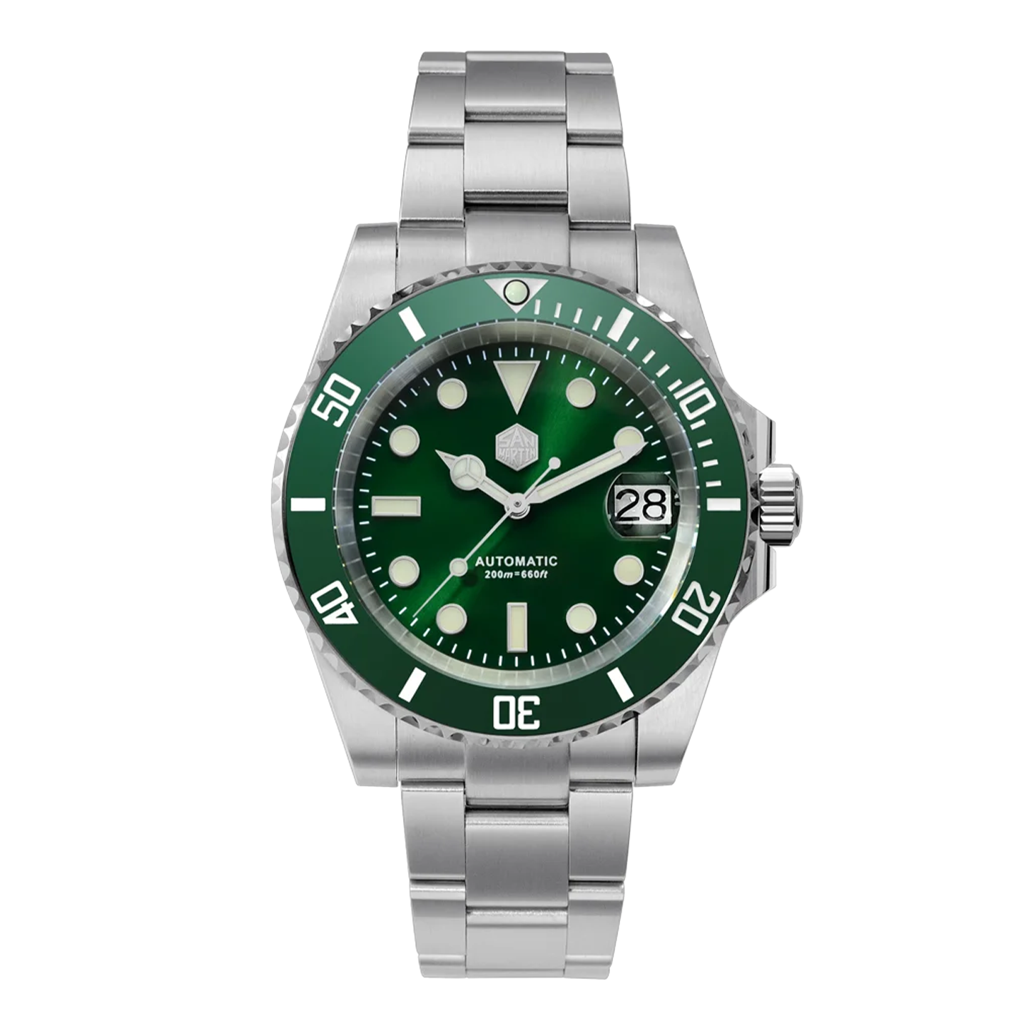 San Martin SN017 Sub Diver - 40.5mm - Zelena - Rolex Submariner Homage