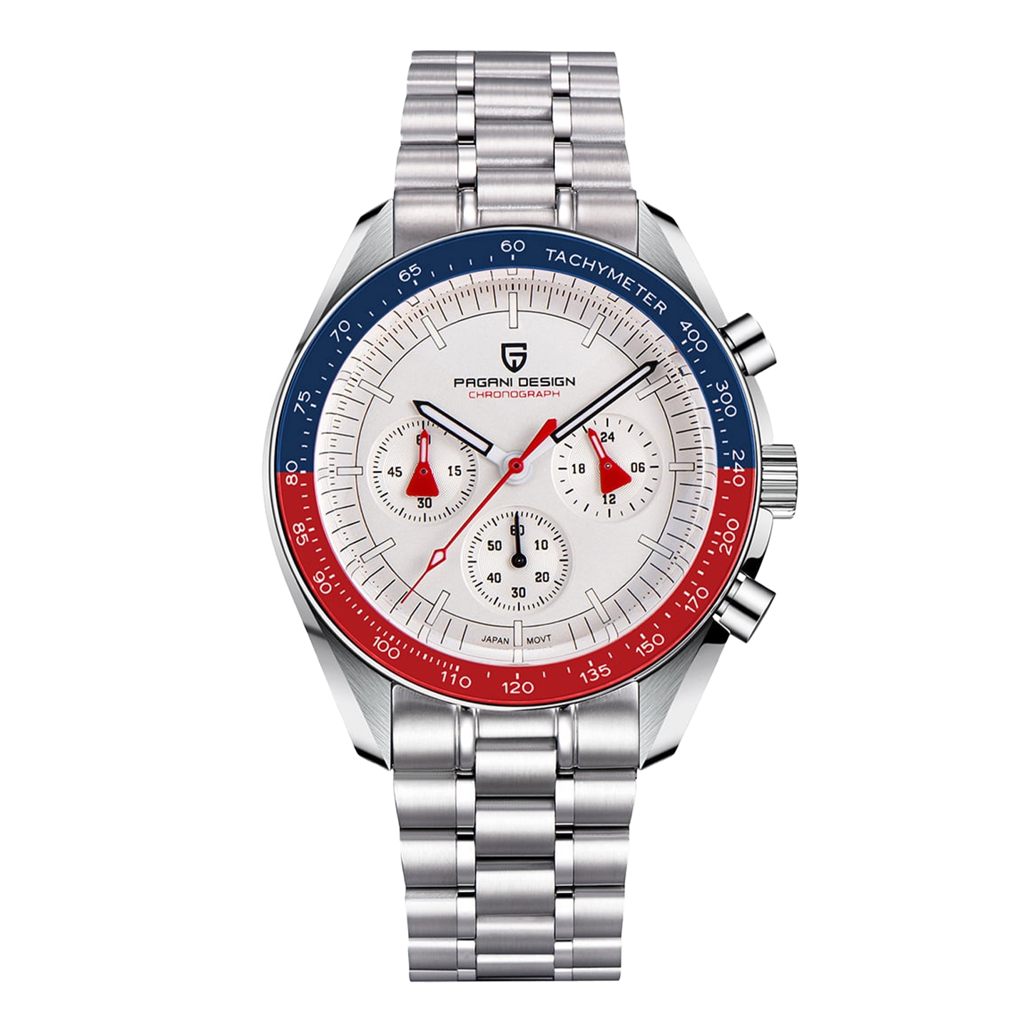 PAGANI DESIGN PD-1701 - 40mm - Pepsi - Omega Speedmaster Moonwatch Homage