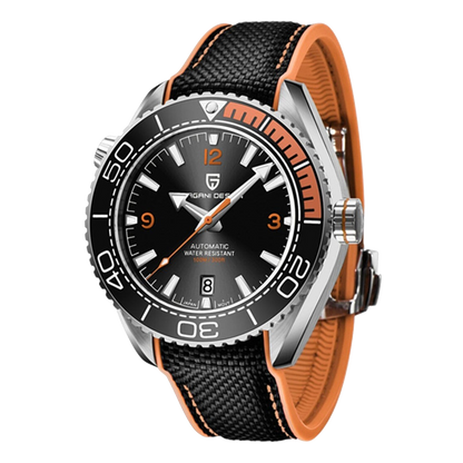 PAGANI DESIGN PD-1679 - 42mm - Crna/Narandzasta - Omega Seamaster Planet Ocean Homage