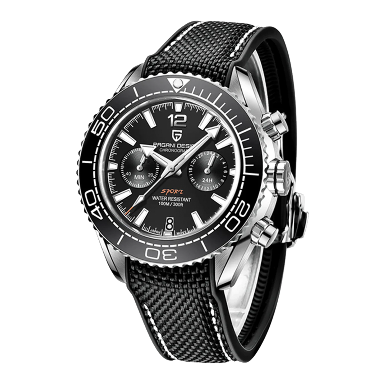 PAGANI DESIGN PD-1711 - 42mm - Crna - Omega Seamaster Homage