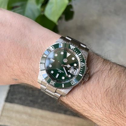 San Martin SN017 Sub Diver - 40.5mm - Zelena - Rolex Submariner Homage