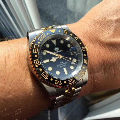 ADDIESDIVE AD2050 - 40mm - Crna/Zlatna - Rolex GMT-Master II Homage