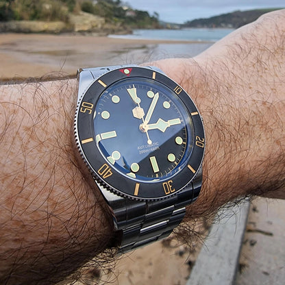 San Martin SN0138-G - 37mm - Mat Crna - TUDOR Black Bay 54 Homage