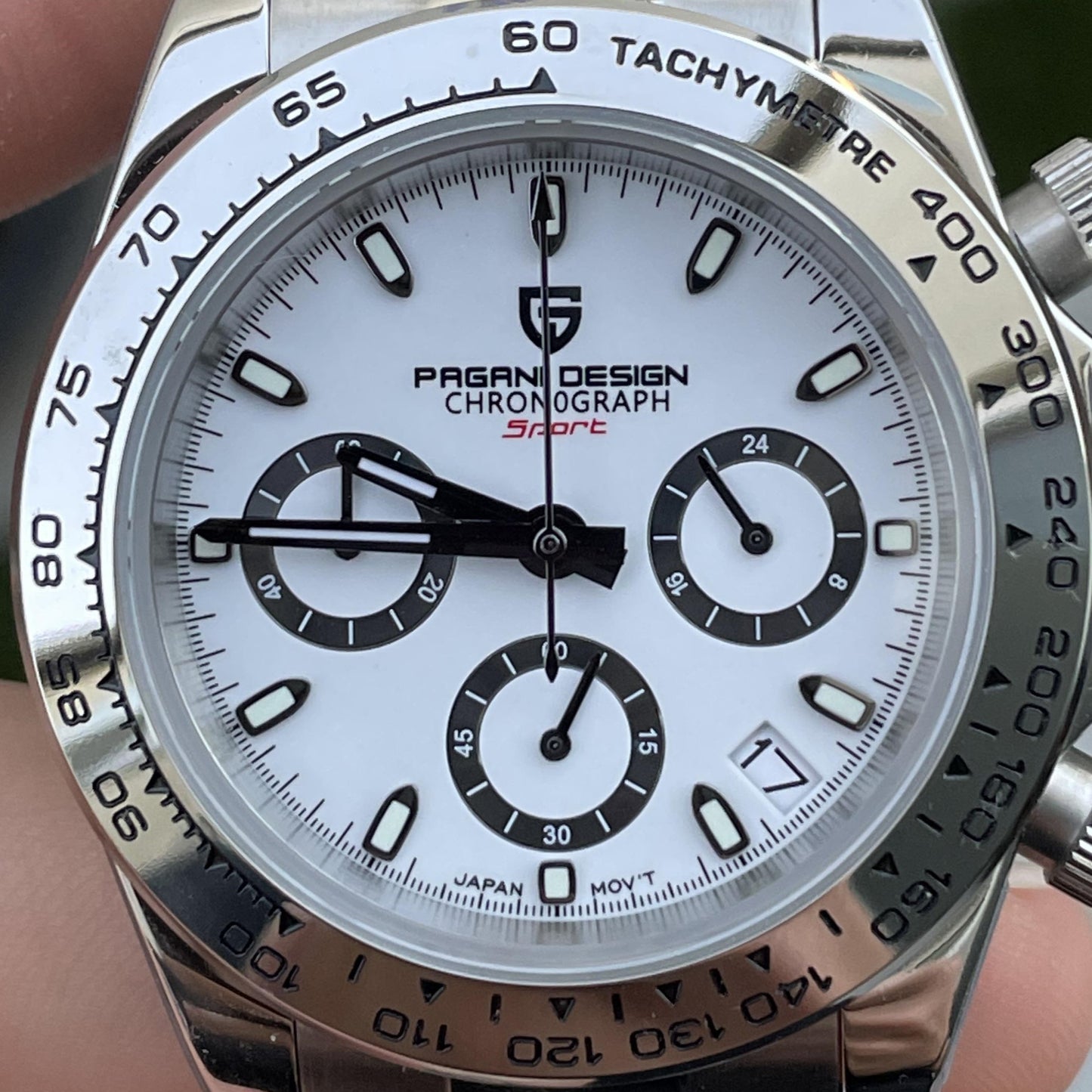 PAGANI DESIGN PD-1727 - 40mm - Beli/Panda - Rolex Daytona Homage